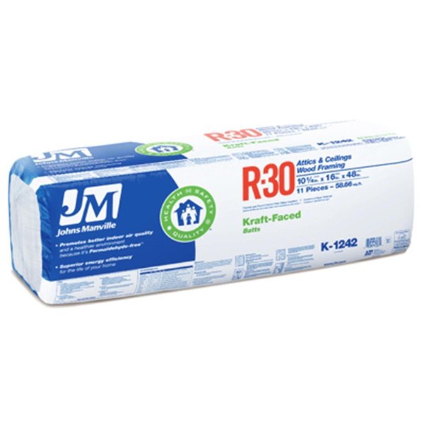 Johns Manville 90005449 R30 16 x 48 in Kraft Batt JO576620